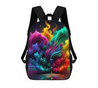 sinyumoney Colorful Abstract Artwork School Backpack 3D Printed School Bags Boys Girls Laptop Backpack for Kids/Students/Adults 17inch