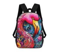 sinyumoney Colorful Abstract Bird Art Backpack School Bag Large School Backpack for Boys for Camping Outdoor Adventures And Daily Travel 17inch
