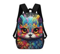 sinyumoney Colorful Abstract Cat Art-23 School Backpack Large Water Resistant Laptop Backpack for Men, Women & Teenage Boys 17inch