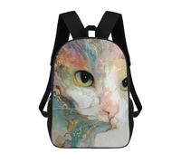 sinyumoney Colorful Abstract Cat Art Print Backpack School Computer Rucksack for School/Work/Travel- Perfect for Travel, Work And Daily Use 17inch