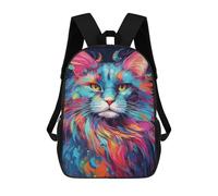 sinyumoney Colorful Abstract Cat Art School Bags Computer Rucksack for School/Work/Travel for Camping Outdoor Adventures And Daily Travel 17inch