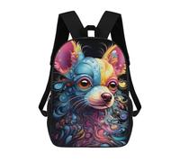sinyumoney Colorful Abstract Dog Art-33 Children's Backpacks 17inch School Backpack 3D Printed Bag Bookbag for Kids Travel Rucksacks Boy Girl Book Bags Kids School Bag