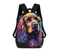 sinyumoney Colorful Abstract Dog Art Print-35 School Bags Large Water Resistant Laptop Backpack - Perfect for Travel, Work And Daily Use 17inch