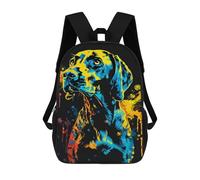 sinyumoney Colorful Abstract Dog Art Print-42 Backpack School Bag Business Durable Laptop Bag for Campus Outdoor Travel Sports 17inch