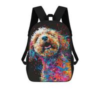 sinyumoney Colorful Abstract Dog Art Print-58 Children's Backpacks School Backpack 3D Printed for Kids Travel Rucksacks Book Bags Kids 17inch School Bag
