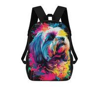 sinyumoney Colorful Abstract Dog Art Print-63 Children's Backpacks School Backpack 3D Printed for Kids Travel Rucksacks Book Bags Kids 17inch School Bag
