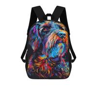 sinyumoney Colorful Abstract Dog Art Print-82 Backpack School Bag Travel College Rucksack Backpacks for Girl, Teen Girls 17inch
