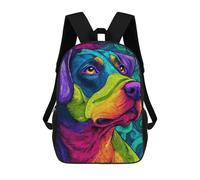 sinyumoney Colorful Abstract Dog Art Rucksack Business Laptop Rucksack Bag Unisex Casual Daypack for Girls Boys Teenage 17inch