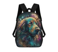 sinyumoney Colorful Abstract Dog Portrait -3 Kids Backpack,School Backpack Kids School Bag 3D Printed Cartoon Large Capacity Backpack for Kids Boys And Girls 17inch