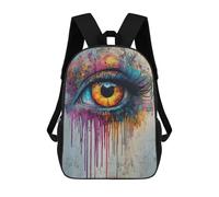 sinyumoney Colorful Abstract Eye Art Print-1 Backpack School Bag Business Durable Laptop Bag for Campus Outdoor Travel Sports 17inch