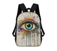 sinyumoney Colorful Abstract Eye Art Print Backpack School Bag Computer Rucksack for School/Work/Travel for Camping Outdoor Adventures And Daily Travel 17inch
