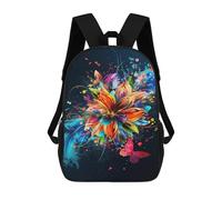 sinyumoney Colorful Abstract Flower Art-4 Backpack School Daypacks Business Backpack Water Resistant Bookbag for Camping Outdoor Adventures And Daily Travel 17inch