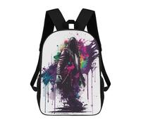 sinyumoney Colorful Abstract Hoodie Artwork Backpack School Bag Business Laptop Rucksack Bag Unisex Casual Daypack for Teenage Girls Boys Women Men 17inch