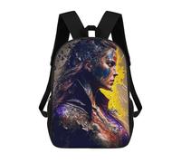sinyumoney Colorful Abstract Portrait -9 Children's Backpack, Schoolbag Large Capacity Students Bookbag Rucksack Knapsack for Boys Girls Adults Teen 17inch