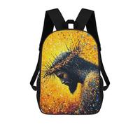 sinyumoney Colorful Abstract Profile Painting Backpacks Kids 17inch School Backpack School Bag 3D Printed School Bag for Boys Elementary And Middle School Students
