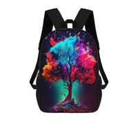 sinyumoney Colorful Abstract Tree Art School Backpack Water Resistant Computer Rucksack for Teenage Girls Boys Women Men 17inch