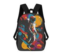 sinyumoney Colorful Astronaut Art Print School Bags School Secondary High School College Backpack Travel for Campus Outdoor Travel Sports 17inch