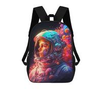 sinyumoney Colorful Astronaut Dreamscape -1 Backpack Schoolbags for Boys Girls Casual Sport Daypack Elementary Primary Large Capacity Bookbags 17inch