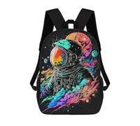 sinyumoney Colorful Astronaut Dreamscape Backpack Cartoon Plush Bag, 3D Backpack for Kids School Bag Birthday Gift Idea for Boys And Girls 17inch