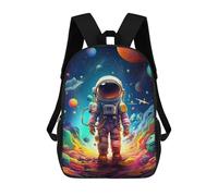 sinyumoney Colorful Astronaut Journey Backpack School Rucksack Casual Daypacks School Work Travel Bag for Camping Outdoor Adventures And Daily Travel 17inch