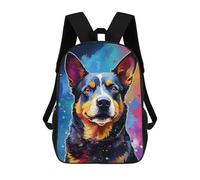 sinyumoney Colorful Australian Cattle Dog Art Print Backpack School Bag Water Resistant School Bag Business Backpack for Boys/Girls/Teenagers 17inch