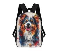 sinyumoney Colorful Australian Shepherd Art Print-1 Backpack School Large School Backpack for Boys for Teenage Girls Boys Women Men 17inch