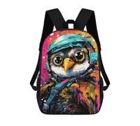 sinyumoney Colorful Avian Astronaut Artwork Backpack School Daypacks Business Backpack Water Resistant Bookbag for Camping Outdoor Adventures And Daily Travel 17inch