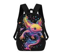 sinyumoney Colorful Axolotl Splash Rucksack Water Resistant Travel Backpack Computer Bag for Men, Women & Teenage Boys 17inch