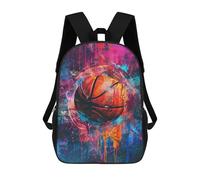 sinyumoney Colorful Basketball Artwork -2 Rucksack Water Resistant Computer Rucksack for Camping Outdoor Adventures And Daily Travel 17inch
