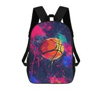 sinyumoney Colorful Basketball Artwork -4 Backpack School Bag Rucksack Casual Daypacks School Work Travel Bag for Teenage Girls Boys Women Men 17inch