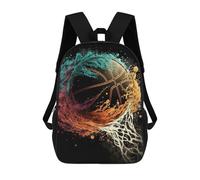 sinyumoney Colorful Basketball Artwork Backpack School Computer Rucksack for School/Work/Travel for Boys/Girls/Teenagers 17inch