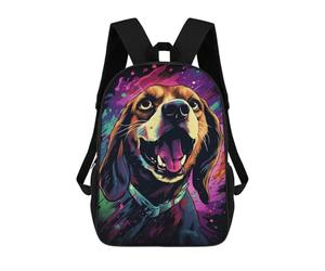 sinyumoney Colorful Beagle Art Print School Backpack Business Durable Laptop Bag for Camping Outdoor Adventures And Daily Travel 17inch