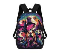 sinyumoney Colorful Beagle Compilation Backpack School Bag Lightweight Casual Daypack School Backpacks for School/Work/Travel 17inch