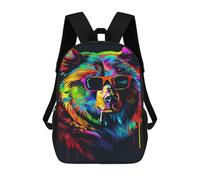 sinyumoney Colorful Bear Art Print-1 School Backpack Water Resistant Travel Backpack Computer Bag for Men, Women & Teenage Boys 17inch
