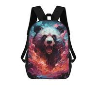 sinyumoney Colorful Bear Splash Artwork Kids Children School Backpack Bookbags Casual Travel Rucksack Boys Girls Large Capacity Daypack 17inch