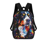 sinyumoney Colorful Bernese Mountain Dog Art Print Backpack School Daypacks Business Backpack Water Resistant Bookbag for Camping Outdoor Adventures And Daily Travel 17inch