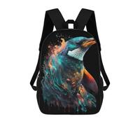 sinyumoney Colorful Bird Artwork Backpack School Water Resistant Computer Rucksack for Men/Women 17inch