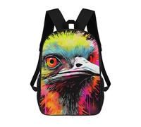 sinyumoney Colorful Bird Portrait -2 Backpack School Lightweight Airport College Students Back Pack for Men, Women & Teenage Boys 17inch
