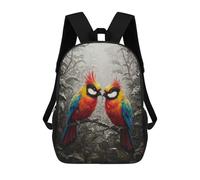 sinyumoney Colorful Birds in Forest Painting Kids Backpack, Backpack School Bag, Backpacks Kids School 3D Printed School Bags for Elementary And Middle School Students Teens Birthday Gift 17inch