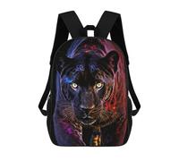 sinyumoney Colorful Black Tiger School Bag 3D Printed 17inch Backpacks Fashion Kids School Backpack Rucksacks for Boys Elementary And Middle School Students