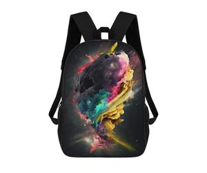 sinyumoney Colorful Brain Explosion Artwork Children's Backpacks School 3D Printed Bag Bookbag for Kids Travel Rucksacks Boy Girl Book Bags Kids School Bag 17inch
