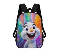 sinyumoney Colorful Bunny Painting Artwork School Backpack Lightweight Schoolbag Dayback Bookbag College for Camping Outdoor Adventures And Daily Travel 17inch
