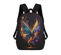 sinyumoney Colorful Butterfly Artwork -3 Rucksack Lightweight Airport College Students Back Pack for Girls Boys Teenage 17inch