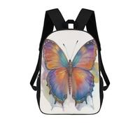 sinyumoney Colorful Butterfly School Bags School Secondary High School College Backpack Travel for Girl, Teen Girls 17inch