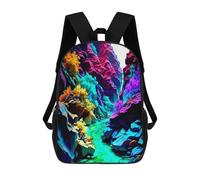 sinyumoney Colorful Canyon Landscape Kids Backpack, Backpack School Bag, Backpacks Kids School 3D Printed School Bags for Elementary And Middle School Students Teens Birthday Gift 17inch
