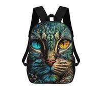 sinyumoney Colorful Cat Eyes Artwork Backpack School Bag Lightweight Casual Daypack School Backpacks for School/Work/Travel 17inch