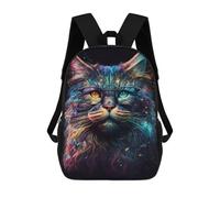 sinyumoney Colorful Cat Glasses Art Print-3 Backpack School Travel College Rucksack Backpacks for Campus Outdoor Travel Sports 17inch