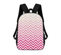 sinyumoney Colorful Chevron II Backpacks Kids Student Schoolbag,3D Printed Backpacks,Elementary And Middle School Students Backpacks for Boys Girls 17inch