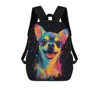sinyumoney Colorful Chihuahua Painting-1 Backpack School Bag Travel College Rucksack Backpacks for Girl, Teen Girls 17inch