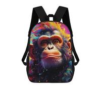 sinyumoney Colorful Chimpanzee Portrait -1 School Backpack Work Business College School for School/Work/Travel 17inch